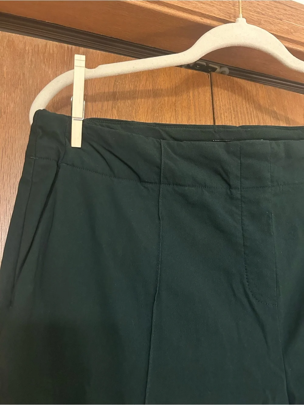 Hilary Radley Dark Green Straight-Leg Trousers - Picture 5 of 7